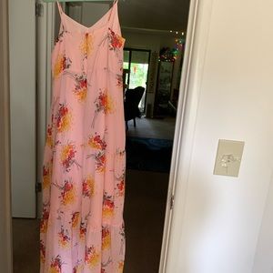J crew pink maxi dress. Size 0